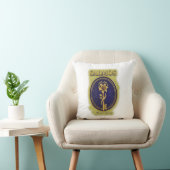 Mystic Golden Key & Bloom: Elegant Logo Design クッション (椅子)