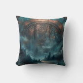 Mystic Gothic Art - Blue Copper Patina Decorative  クッション (正面)
