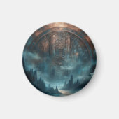 Mystic Gothic  Art - Blue Copper Patina Magnet マグネット (正面)