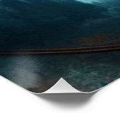 Mystic Gothic Steampunk Art - Blue Copper Patina  ポスター (コーナー)