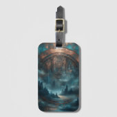 Mystic Gothic Steampunk - Blue Copper Patina ラゲッジタグ (正面縦)
