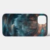 Mystic Gothic Steampunk - Blue Copper Patina Case-Mate iPhoneケース (裏面 (横))