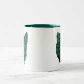 Mystic Green Wolf Fox Duality Mug - Unique Spirit  ツートーンマグカップ (中央)