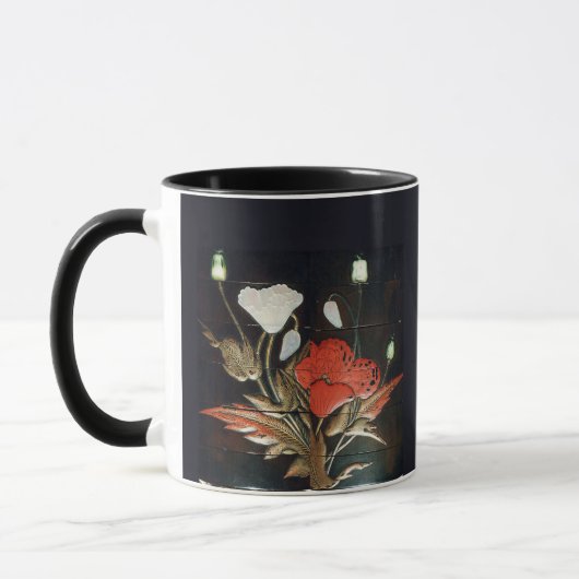 Mystic Japanese Floral Night Art – Elegant Botanic マグカップ (左)