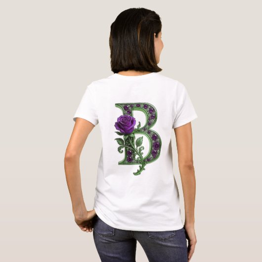 Mystic Lantern and Purple Roses Graphic Tee – Goth Tシャツ (裏面フル)