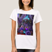 Mystic Lantern and Purple Roses Graphic Tee – Goth Tシャツ (正面)