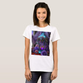 Mystic Lantern and Purple Roses Graphic Tee – Goth Tシャツ (正面フル)