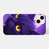 Mystic Midnight Cat iPhone Case iPhoneケース (裏面横)