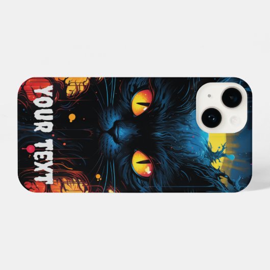 Mystic Midnight Feline iPhoneケース (裏面横)