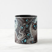 Mystic Moon Cat - Enchanted Black Cat mug マグカップ (中央)