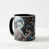 Mystic Moon Cat - Enchanted Black Cat mug マグカップ (正面左)