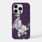 Mystic Moon Crystal Floral Phone Case iPhoneケース (裏面)
