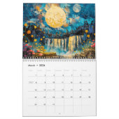 Mystic Moonlight 2026 – Surreal Full Moon Calendar カレンダー (3月 2026)