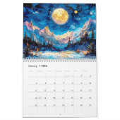 Mystic Moonlight 2026 – Surreal Full Moon Calendar カレンダー (1月 2026)