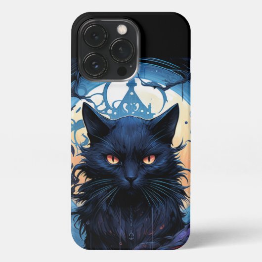 Mystic Moonlit Feline iPhoneケース (裏面)