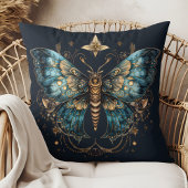 Mystic Moth – Enchanted Moon Throw Pillow クッション