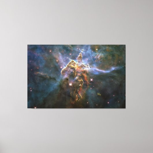 Mystic Mountain in Carina Nebula Hubble Space キャンバスプリント (正面)