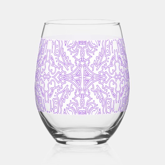 Mystic Nebula Lilac ステムなしワイングラス (裏面)