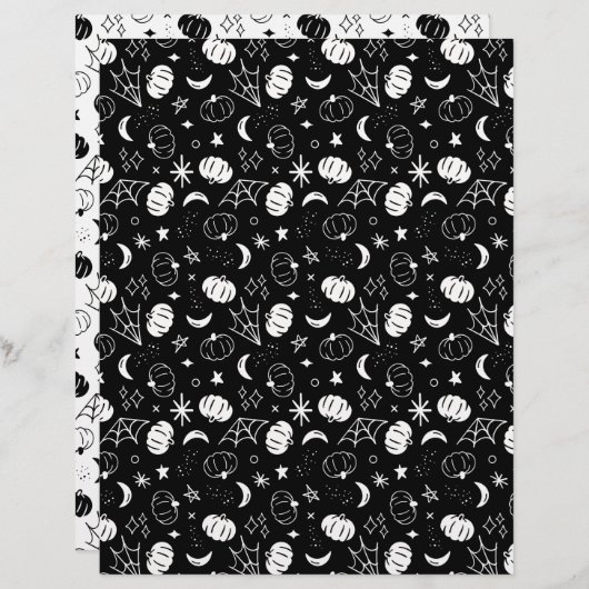 Mystic Pumpkin Scrapbook Paper (正面/裏面)