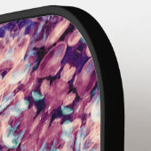 Mystic Purple Bioluminescent Kaleidoscope Art ピックルボールラケット (左詳細)