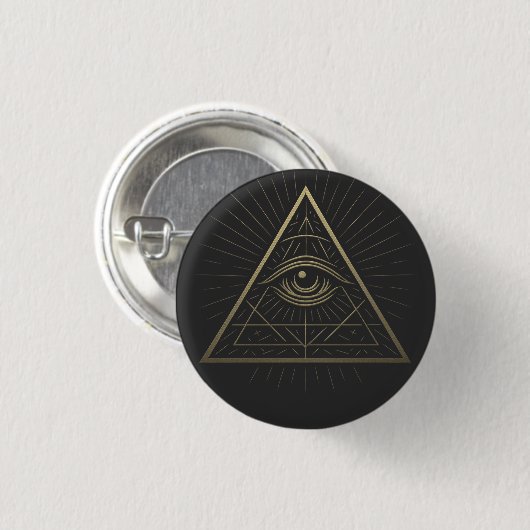 Mystic Pyramid — Eye of Providence Emblem 缶バッジ (正面&裏面)