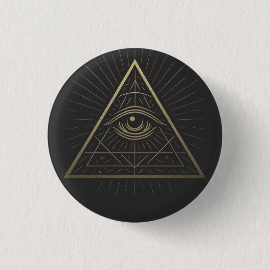 Mystic Pyramid — Eye of Providence Emblem 缶バッジ (正面)