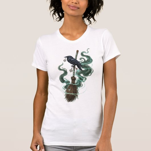Mystic Raven & Broomstick T-Shirt - Unleash Your  Tシャツ (正面)