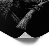 Mystic Raven Moon Dark Folklore Witchcraft Viking  ポスター (角)