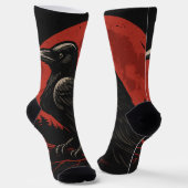 Mystic Raven Under the Blood Moon – Dark Fantasy  ソックス (傾斜あり)