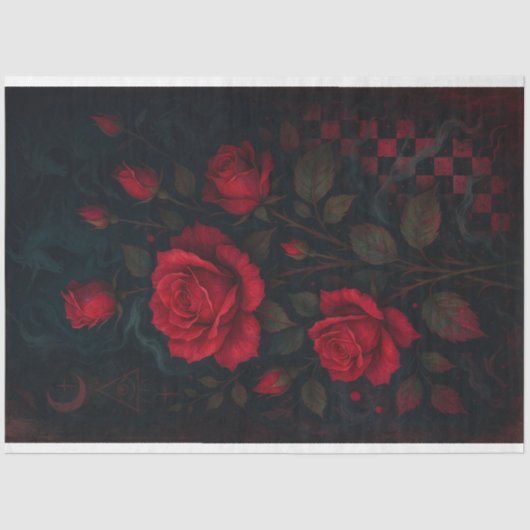 Mystic Realm Decopageバラのゴシック紙 薄葉紙 (正面)