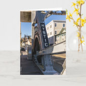 Mystic River Bascule Bridge, Connecticut カード (黄色い花)