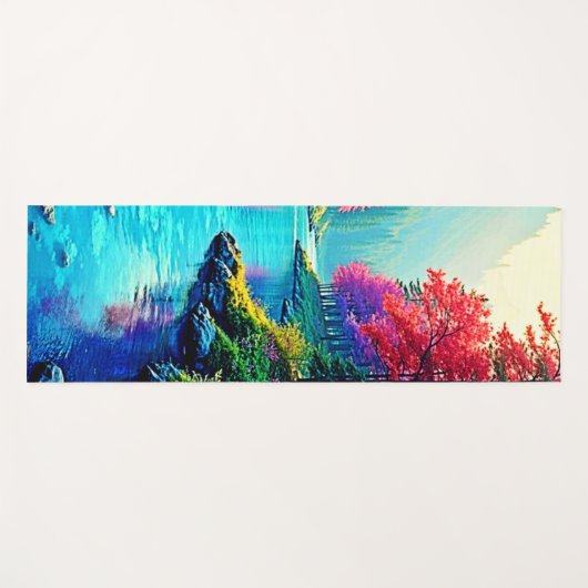 Mystic River Dreamy Forest Path Design ヨガマット (正面(横))