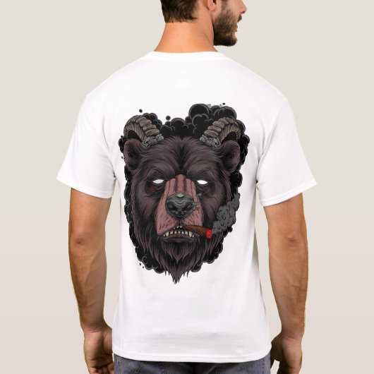 Mystic Smoky Ram Bear  Tシャツ (裏面)