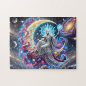 Mystic Stargazer Celestial Moon & Galaxy ジグソーパズル (横)