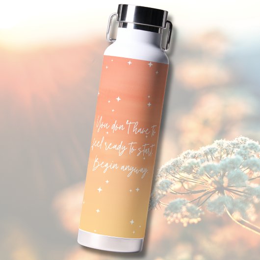 Mystic Sun Inspirational Quote Water Bottle ウォーターボトル