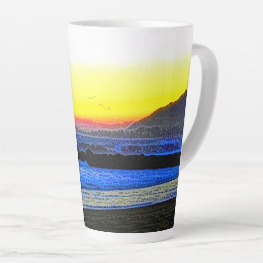 Mystic Sunset  カフェラテマグ (右アングル)