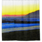 Mystic Sunset  シャワーカーテン (正面)