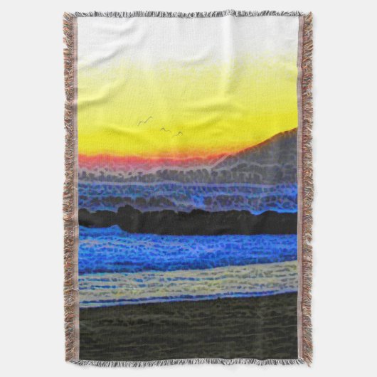 Mystic Sunset  スローブランケット (正面縦)