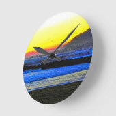 Mystic Sunset  ラウンド壁時計 (傾斜)