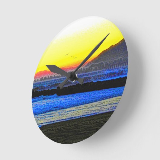 Mystic Sunset ラウンド壁時計 (傾斜)