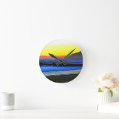 Mystic Sunset  ラウンド壁時計 (ホーム)