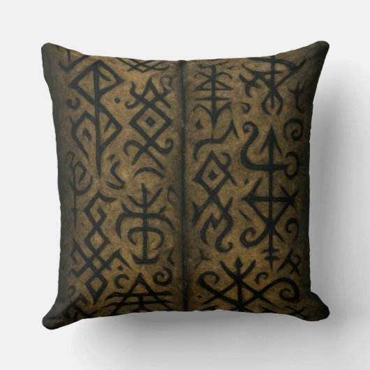 Mystic Symbols & Dark Occult Throw pillows クッション (裏面)