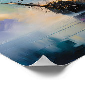 Mystic Tall Ship in Fog – Dreamlike Nautical Paint ポスター (角)