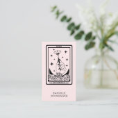 Mystic Tarot Esthetician Branding Blush Pink 名刺 (スタンド正面)