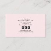 Mystic Tarot Esthetician Branding Blush Pink 名刺 (裏面)