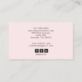 Mystic Tarot Esthetician Branding Blush Pink 名刺 (裏面)