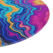 Mystic Teal & Gold Energy カッティングボード (角)