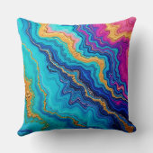 Mystic Teal & Gold Energy クッション (裏面)