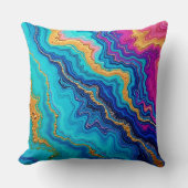 Mystic Teal & Gold Energy クッション (正面)