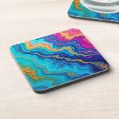 Mystic Teal & Gold Energy コースター (左側)